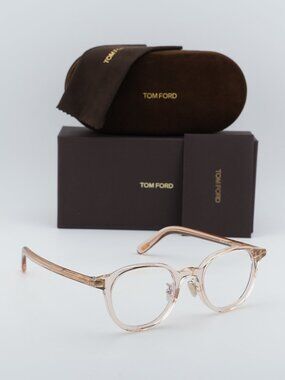 Tom Ford FT5857-D-B 072 Square Eyeglasses 48mm - Transparent Brown